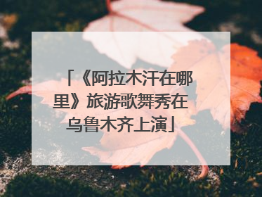 《阿拉木汗在哪里》旅游歌舞秀在乌鲁木齐上演