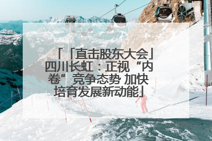 「直击股东大会」四川长虹：正视“内卷”竞争态势 加快培育发展新动能