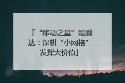 “移动之星”段鹏达：深耕“小网格” 发挥大价值