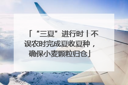 “三夏”进行时丨不误农时完成夏收夏种，确保小麦颗粒归仓