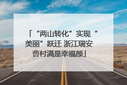 “两山转化”实现“美丽”跃迁 浙江瑞安曹村满是幸福颜