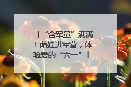 “含军量”满满！萌娃进军营，体验爱的“六一”