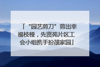 “园艺剪刀”剪出幸福枝桠，先贤苑片区工会小组携手扮靓家园