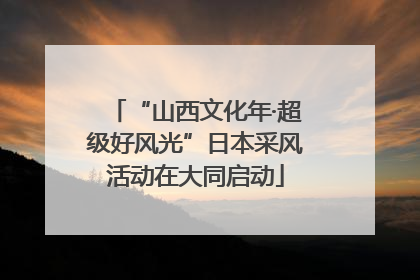 “山西文化年·超级好风光”日本采风活动在大同启动