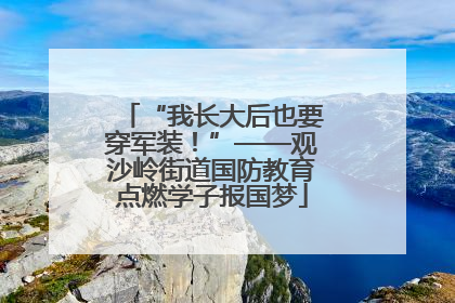 “我长大后也要穿军装！”——观沙岭街道国防教育点燃学子报国梦