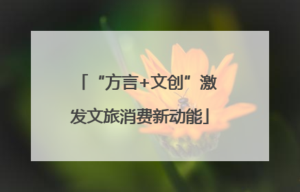 “方言+文创”激发文旅消费新动能