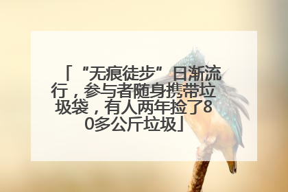 “无痕徒步”日渐流行，参与者随身携带垃圾袋，有人两年捡了80多公斤垃圾