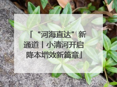 “河海直达”新通道丨小清河开启降本增效新篇章
