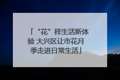 “花”样生活新体验 大兴区让市花月季走进日常生活