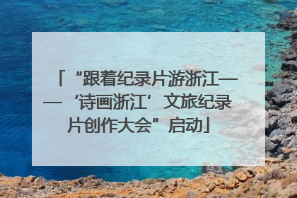 “跟着纪录片游浙江——‘诗画浙江’文旅纪录片创作大会”启动