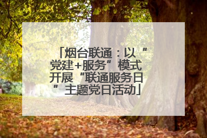 烟台联通：以“党建+服务”模式开展“联通服务日”主题党日活动