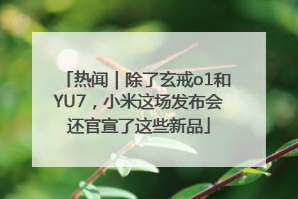 热闻｜除了玄戒o1和YU7，小米这场发布会还官宣了这些新品