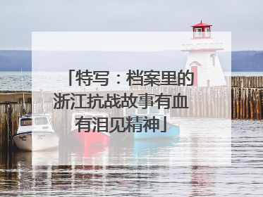 特写：档案里的浙江抗战故事有血有泪见精神