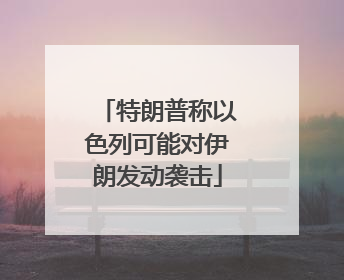 特朗普称以色列可能对伊朗发动袭击