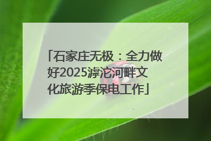 石家庄无极：全力做好2025滹沱河畔文化旅游季保电工作