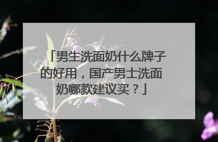 男生洗面奶什么牌子的好用，国产男士洗面奶哪款建议买？
