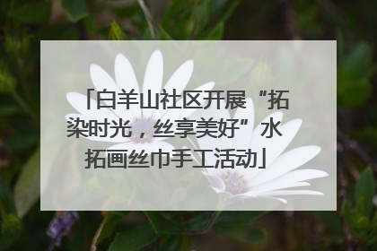 白羊山社区开展“拓染时光，丝享美好”水拓画丝巾手工活动