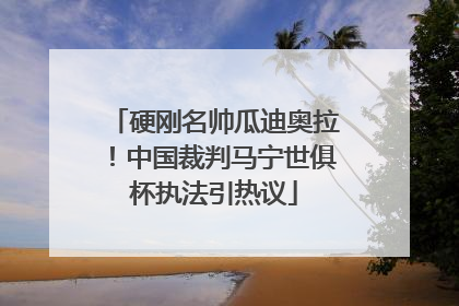 硬刚名帅瓜迪奥拉！中国裁判马宁世俱杯执法引热议