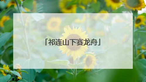 祁连山下赛龙舟