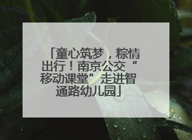 童心筑梦，粽情出行！南京公交“移动课堂”走进智通路幼儿园