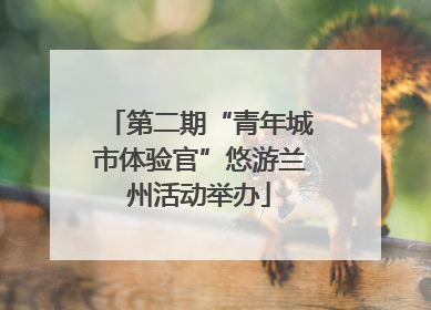 第二期“青年城市体验官”悠游兰州活动举办