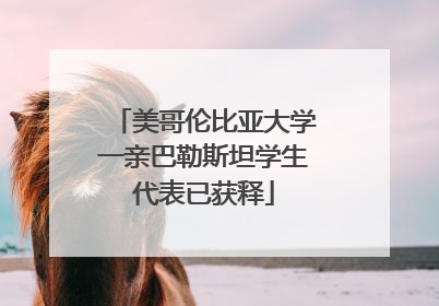 美哥伦比亚大学一亲巴勒斯坦学生代表已获释