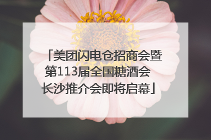 美团闪电仓招商会暨第113届全国糖酒会长沙推介会即将启幕