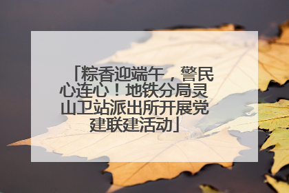 粽香迎端午，警民心连心！地铁分局灵山卫站派出所开展党建联建活动