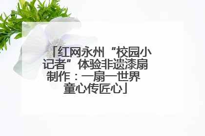 红网永州“校园小记者”体验非遗漆扇制作：一扇一世界 童心传匠心