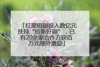 红果短剧投入数亿元扶持“拉新好剧”，已有20余家合作方获百万元额外激励