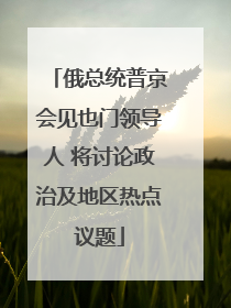俄总统普京会见也门领导人 将讨论政治及地区热点议题