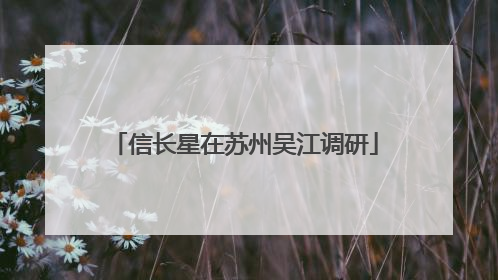 信长星在苏州吴江调研