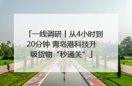 一线调研丨从4小时到20分钟 青岛港科技升级货物“秒通关”