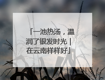一池热汤，温润了银发时光｜在云南样样好
