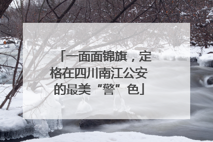 一面面锦旗，定格在四川南江公安的最美“警”色
