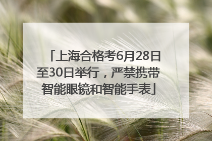 上海合格考6月28日至30日举行，严禁携带智能眼镜和智能手表