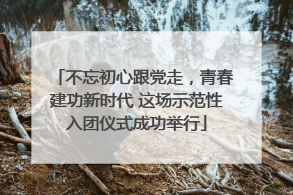 不忘初心跟党走，青春建功新时代 这场示范性入团仪式成功举行