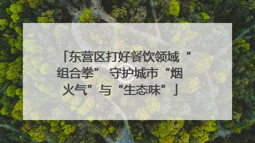 东营区打好餐饮领域“组合拳” 守护城市“烟火气”与“生态味”