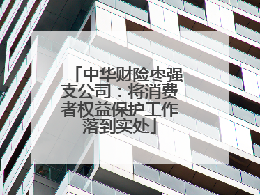 中华财险枣强支公司：将消费者权益保护工作落到实处