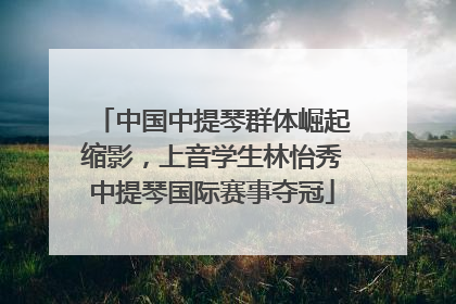 中国中提琴群体崛起缩影，上音学生林怡秀中提琴国际赛事夺冠