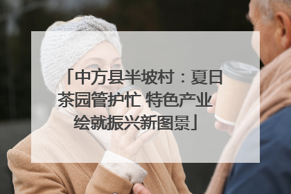 中方县半坡村：夏日茶园管护忙 特色产业绘就振兴新图景