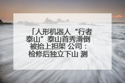 人形机器人“行者泰山”泰山首秀滑倒被抬上担架 公司：检修后独立下山 测试就是为暴露问题
