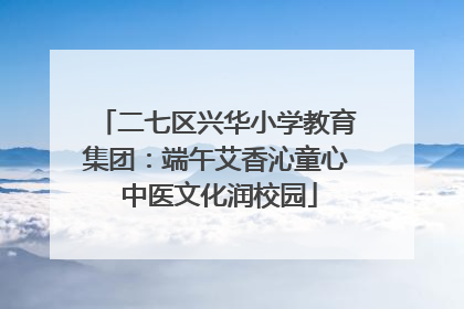 二七区兴华小学教育集团：端午艾香沁童心 中医文化润校园