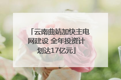 云南曲靖加快主电网建设 全年投资计划达17亿元