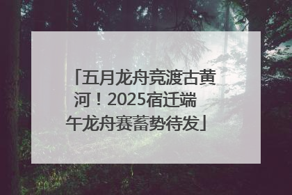 五月龙舟竞渡古黄河！2025宿迁端午龙舟赛蓄势待发