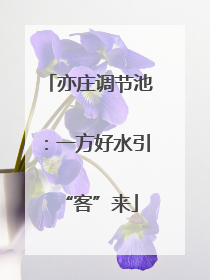 亦庄调节池：一方好水引“客”来