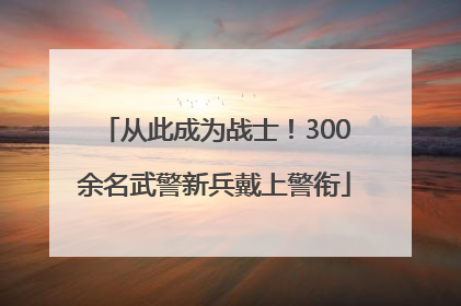 从此成为战士！300余名武警新兵戴上警衔