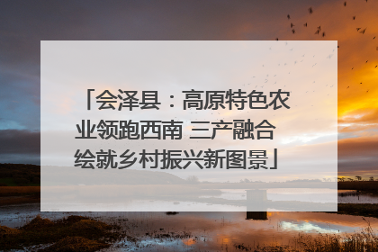 会泽县：高原特色农业领跑西南 三产融合绘就乡村振兴新图景
