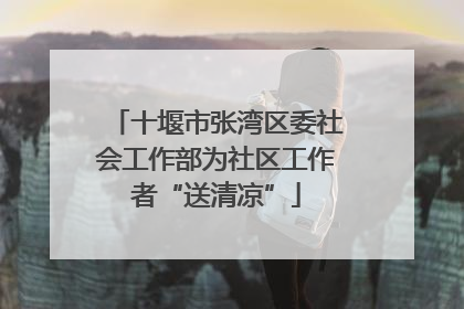 十堰市张湾区委社会工作部为社区工作者“送清凉”