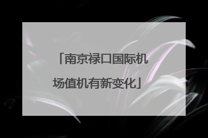 南京禄口国际机场值机有新变化